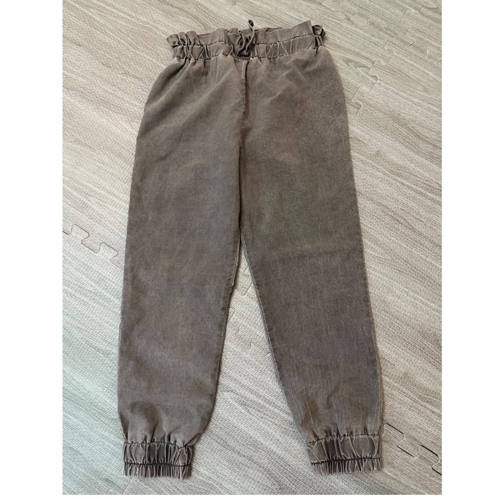 Art Class Kids Gray Acid Wash Paperbag Waist Jogger Pants Size S‎ 6/6X